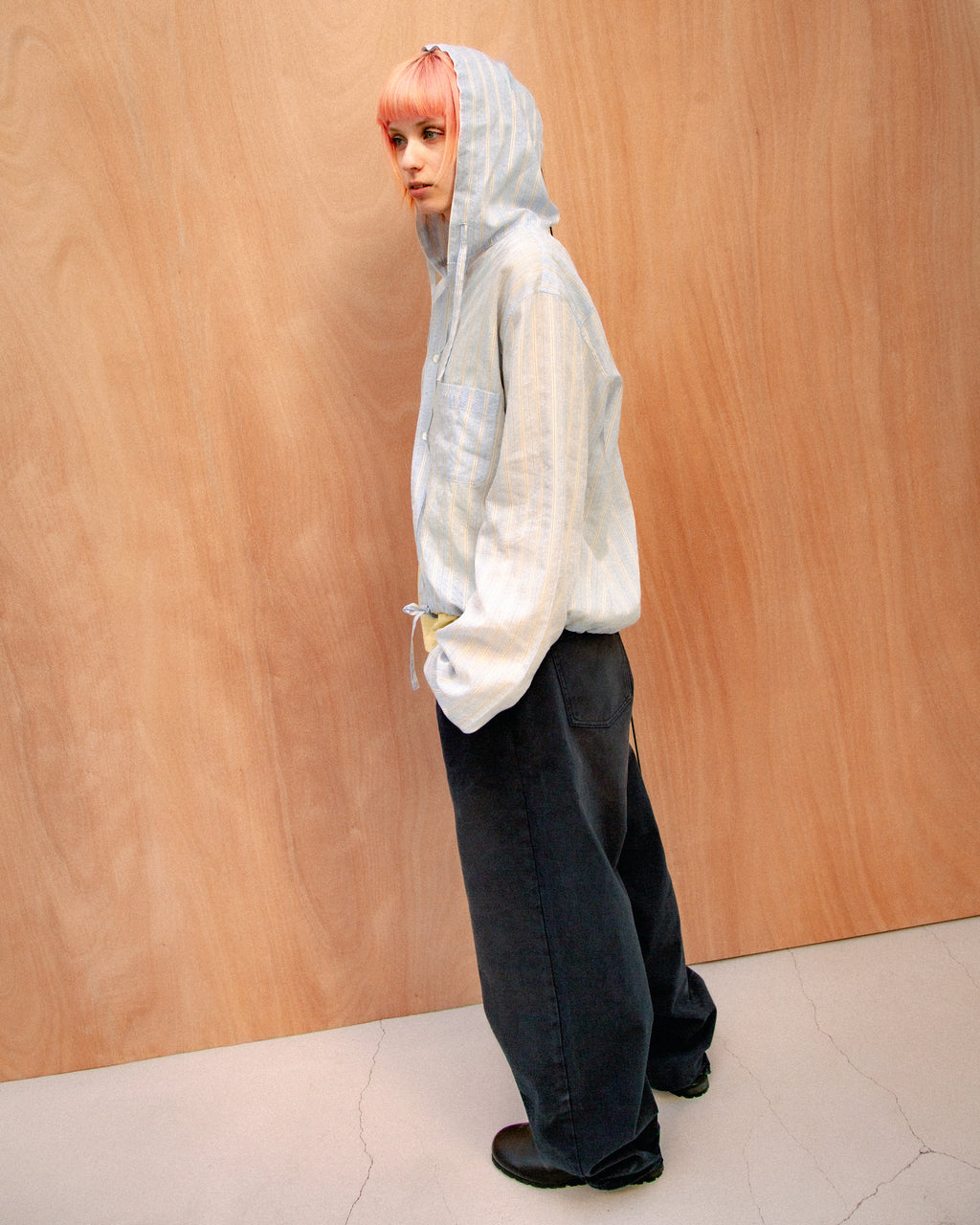 HOODED PAJAMA TOP（Sky Blue）