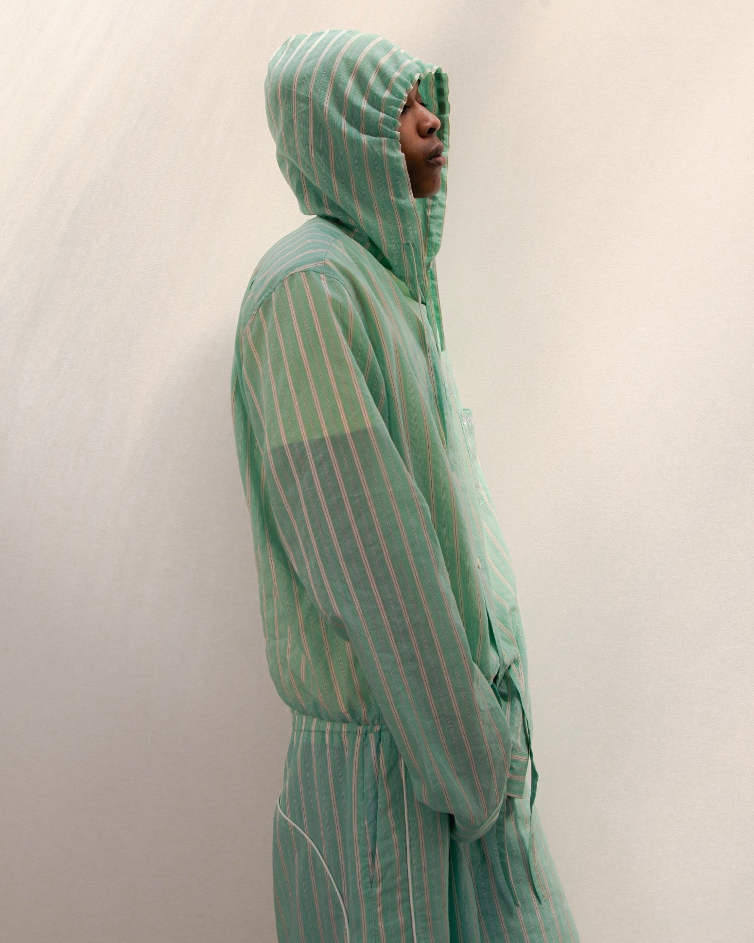 HOODED PAJAMA TOP（Tropical Green）