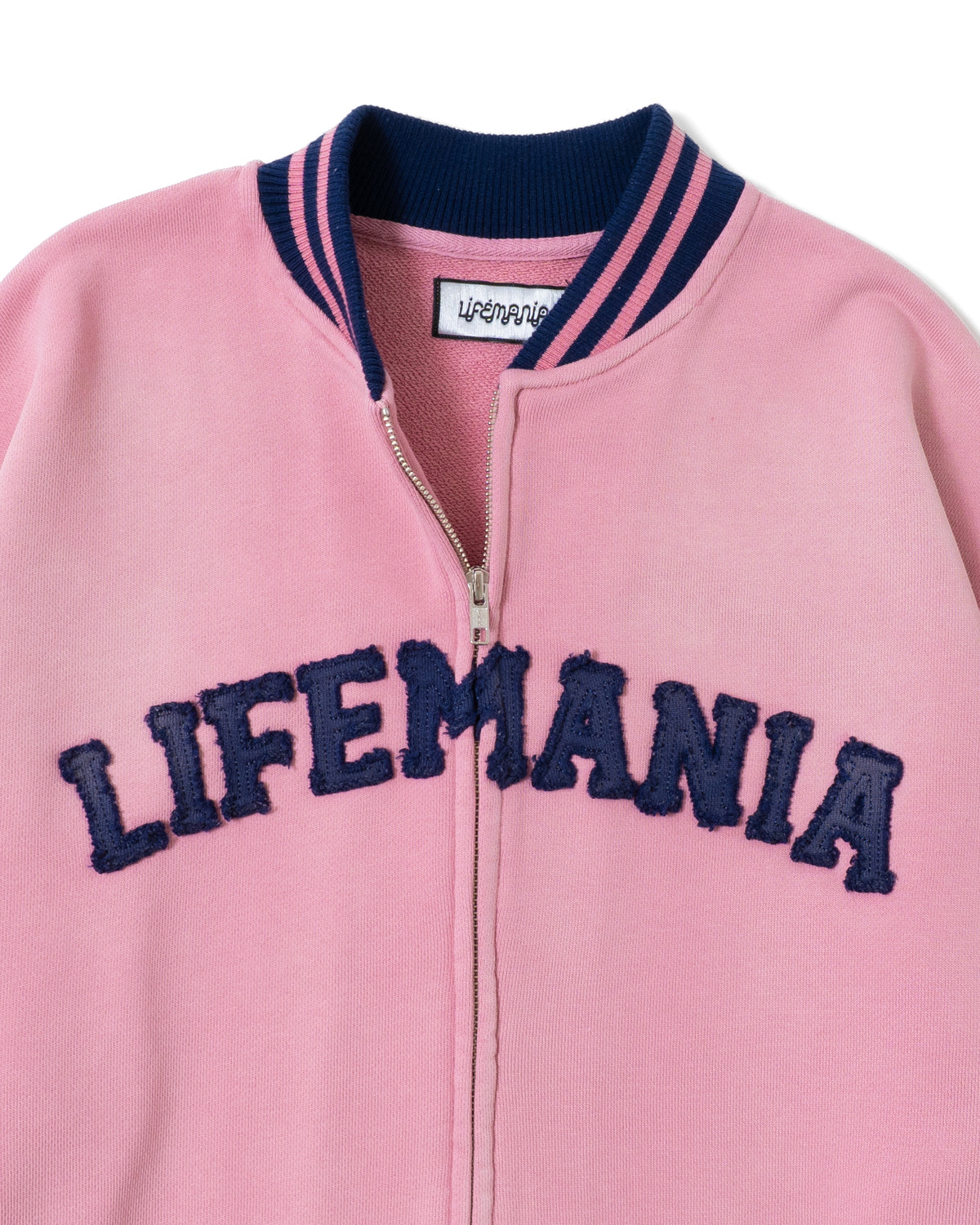 Faded Zip Up Blouson (Pink)