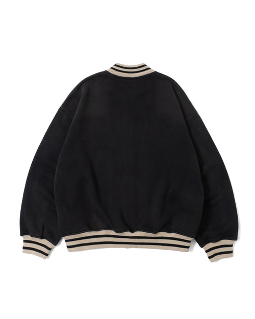 Faded Zip Up Blouson (Black)