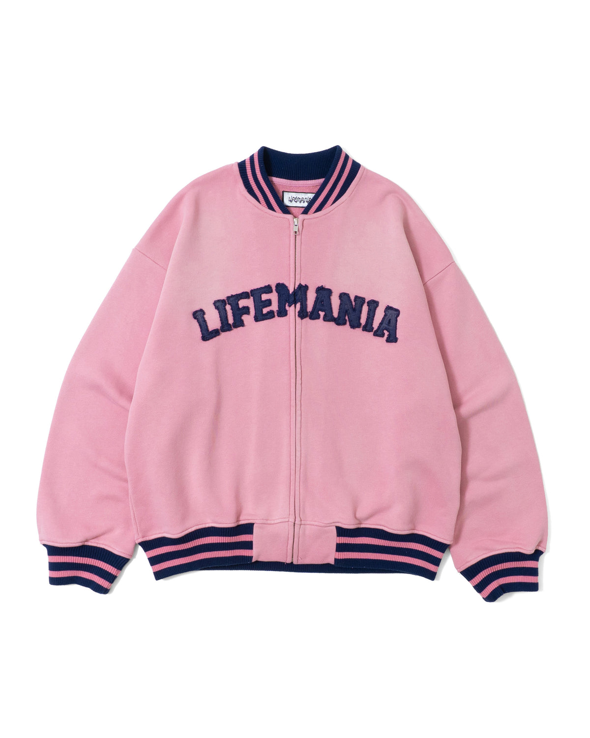 Faded Zip Up Blouson (Pink)