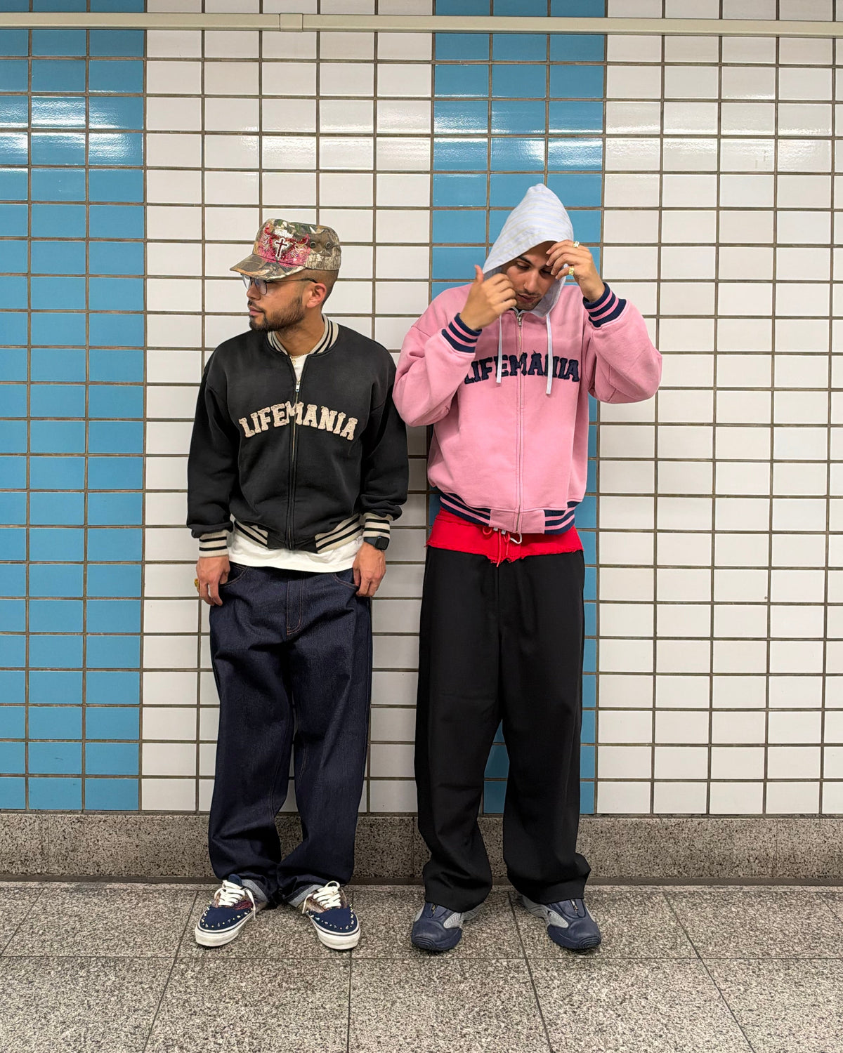 Faded Zip Up Blouson (Pink)