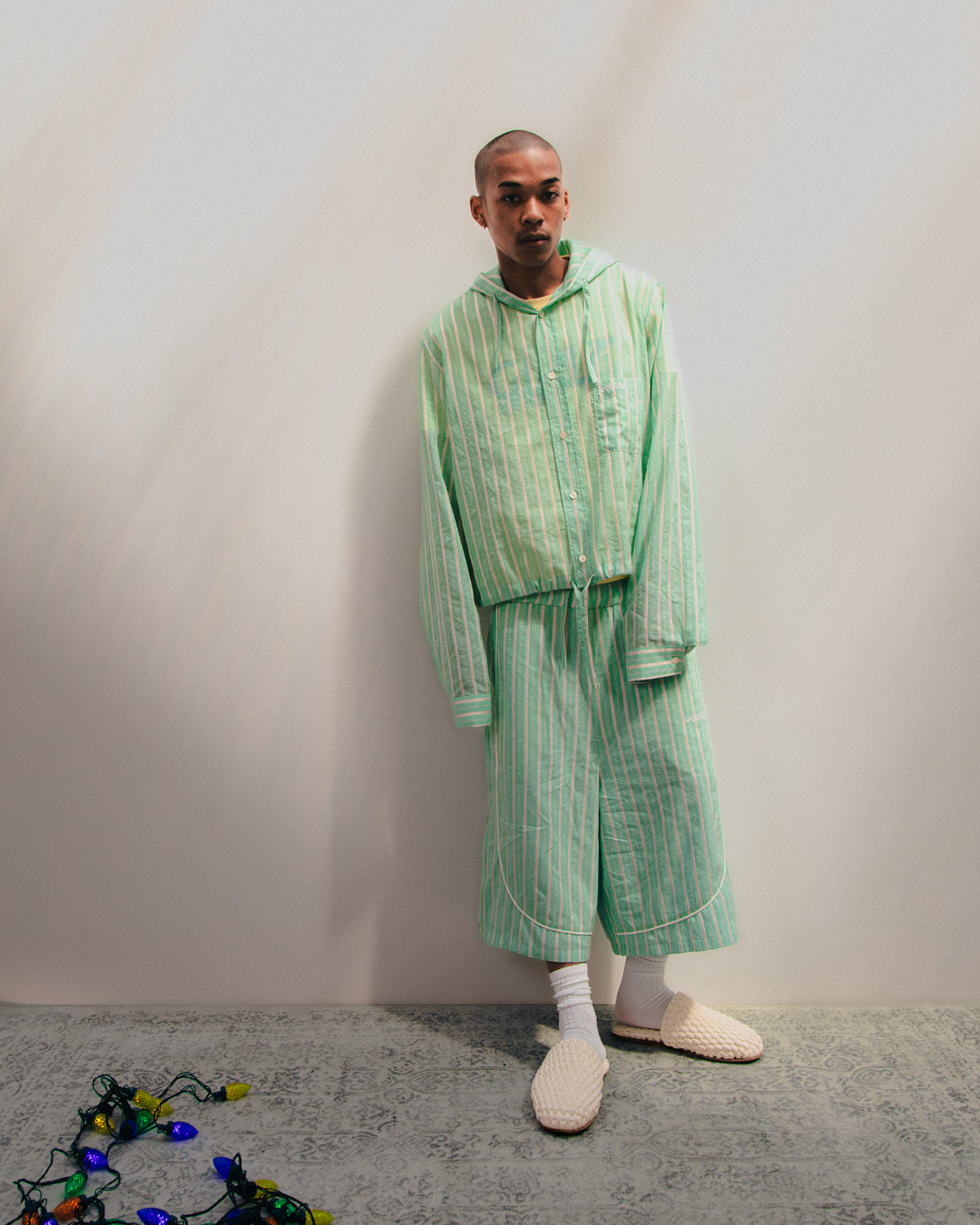 HOOPING PAJAMA SHORTS（Tropical Green）